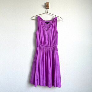 Banana Republic Violet Shirred Goddess Fairy Spring Midi Dress - 0